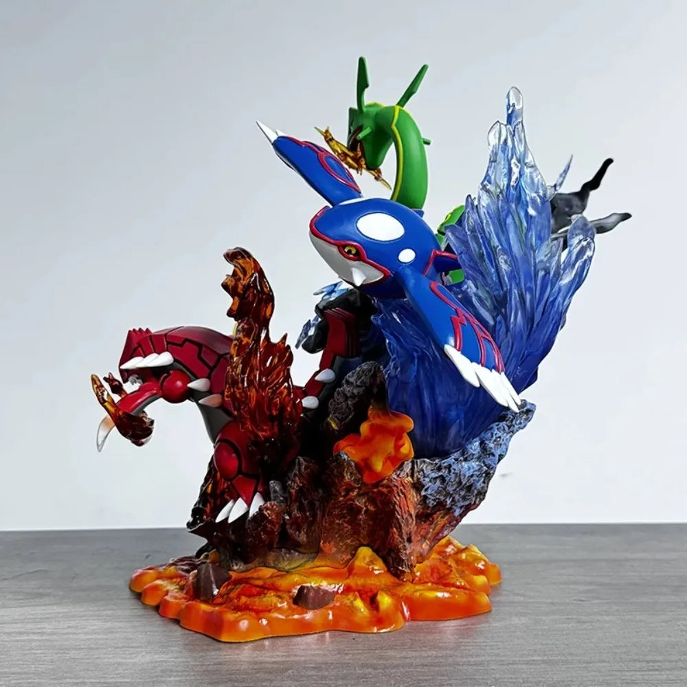 35cm/13.78in Pokemon Anime Figure Groudon Kyogre Rayquaza Action Figures Pvc Collection Model
