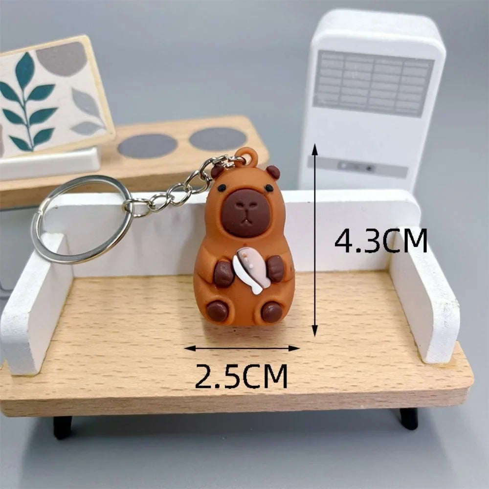 Creative Cute Capybara Keychains For Car Keychain Anime Cartoon Capibala Pendant Women Doll