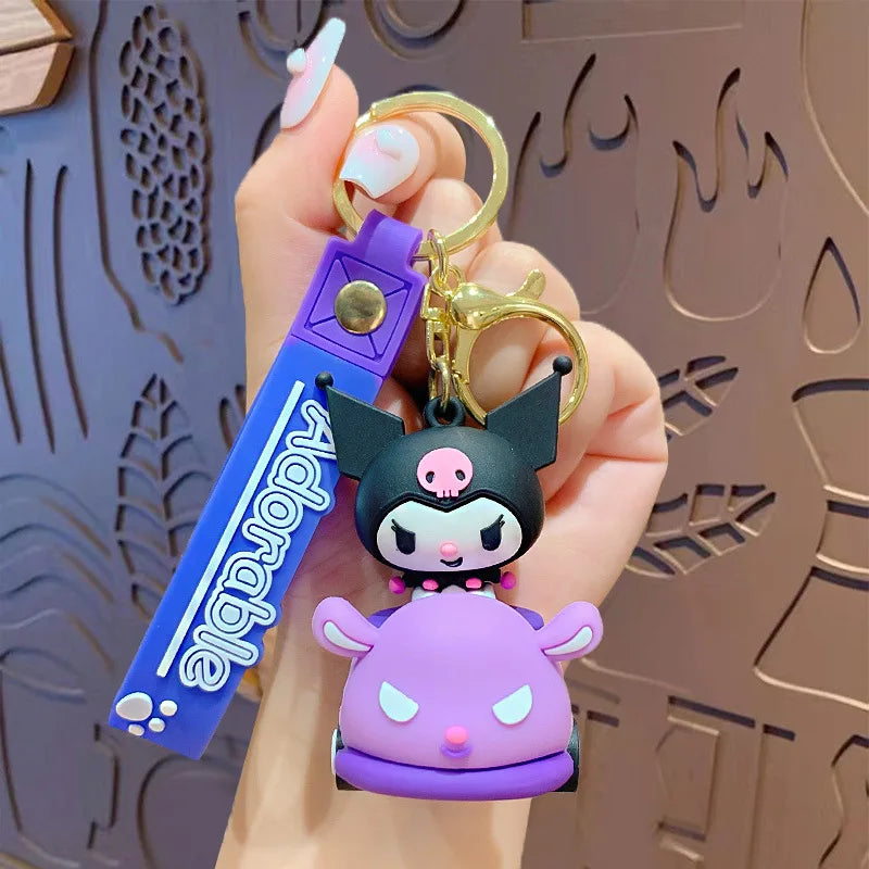 Anime Cartoon Sanrio Kuromi Mymelody Pendant Keychain Holder Key Chain Car Keyring