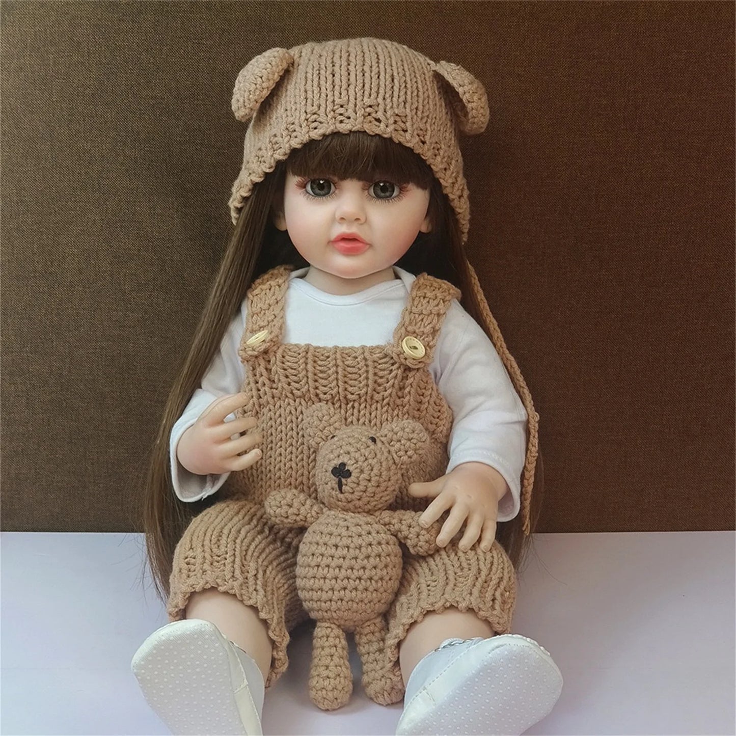 Lifelike Reborn Dolls Realistic Full Silicone Baby Bebe Vinyl 50CM Newborn Girl Doll Princess Toddler Toy