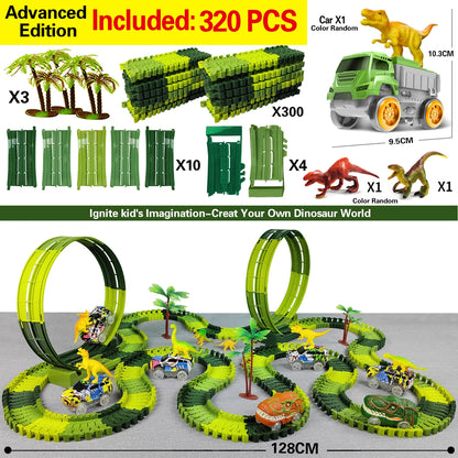Children Electric Track Toy Car Dinosaur Car Kids Educational Toys Track Car Train Toys for Children