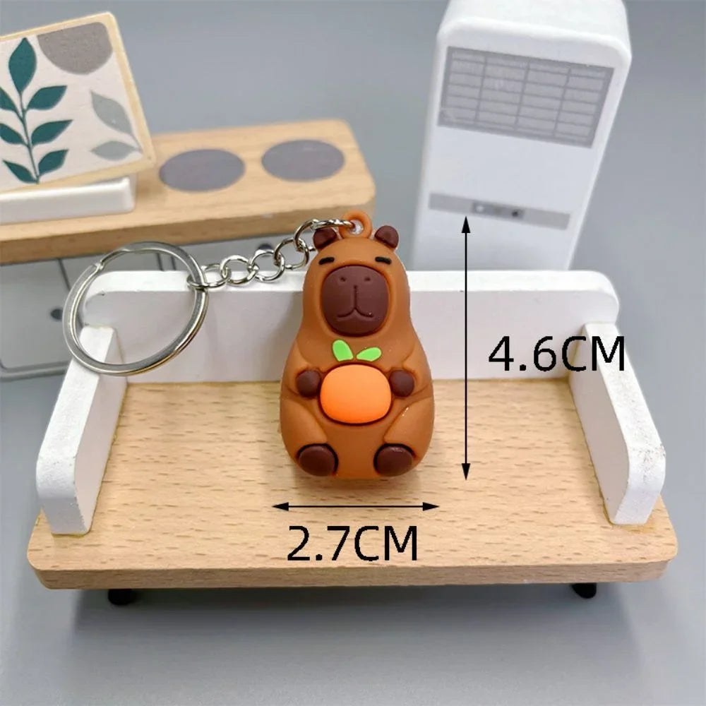 Creative Cute Capybara Keychains For Car Keychain Anime Cartoon Capibala Pendant  Women Doll
