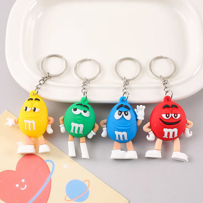 Fashion Fun Key Chains Cute M Bean Cartoon Keychain Children Surprise Birthday Gift Accessories Keyring