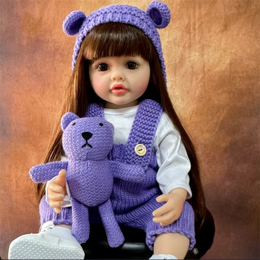 Lifelike Reborn Dolls Realistic Full Silicone Baby Bebe Vinyl 50CM Newborn Girl Doll Princess Toddler Toy