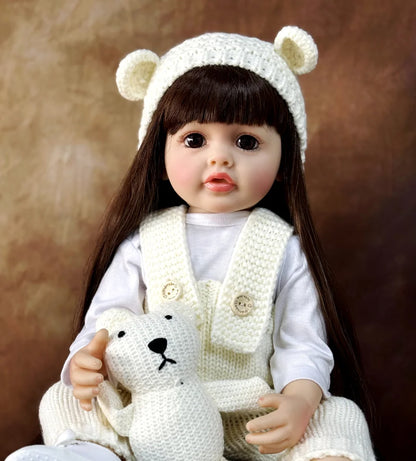 Lifelike Reborn Dolls Realistic Full Silicone Baby Bebe Vinyl 50CM Newborn Girl Doll Princess Toddler Toy