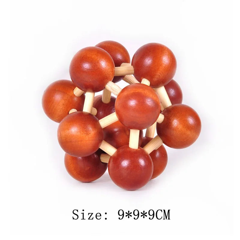 Wooden Brain Teaser Lu Ban Puzzle 3D Unlock Intelligence Games For Adults And Children