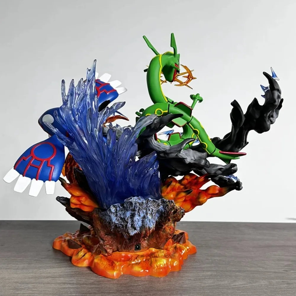 35cm/13.78in Pokemon Anime Figure Groudon Kyogre Rayquaza Action Figures Pvc Collection Model