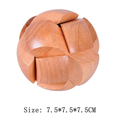 Wooden Brain Teaser Lu Ban Puzzle 3D Unlock Intelligence Games For Adults And Children