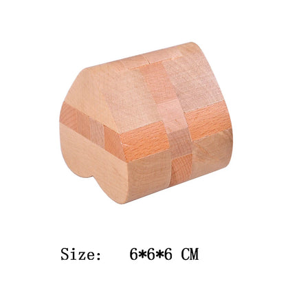 Wooden Brain Teaser Lu Ban Puzzle 3D Unlock Intelligence Games For Adults And Children
