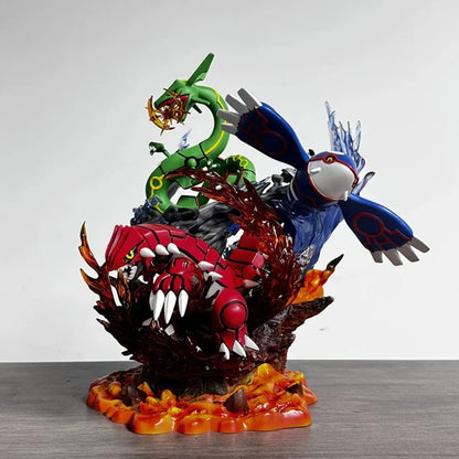 35cm/13.78in Pokemon Anime Figure Groudon Kyogre Rayquaza Action Figures Pvc Collection Model