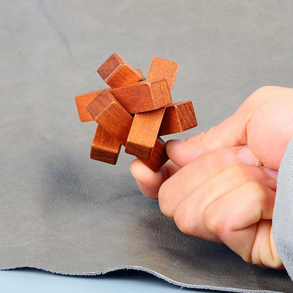 Wooden Brain Teaser Lu Ban Puzzle 3D Unlock Intelligence Games For Adults And Children