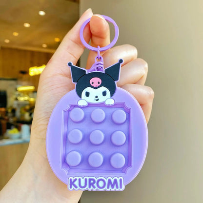 Cartoon Sanrio Knead Happy Keychain Kulomi Kt Cat Pendant Decompression Toy Backpack Hanging
