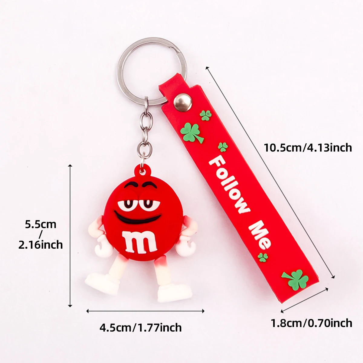 Fashion Fun Key Chains Cute M Bean Cartoon Keychain Children Surprise Birthday Gift Accessories Keyring