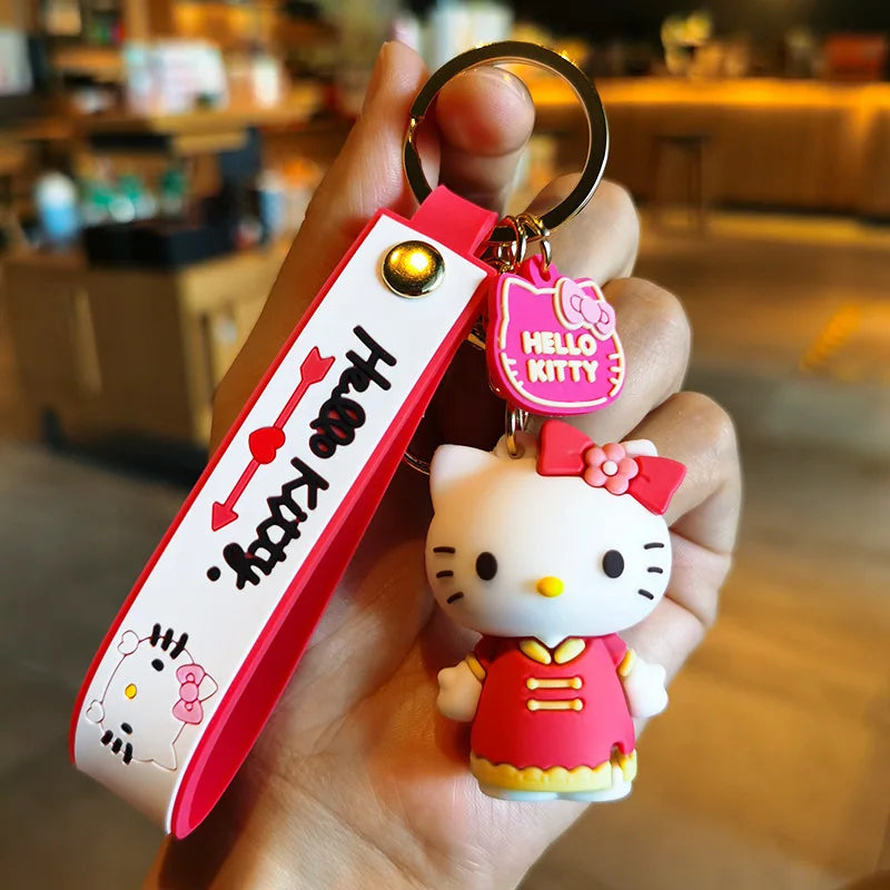 Anime Cartoon Sanrio Kuromi Mymelody Pendant Keychain Holder Key Chain Car Keyring