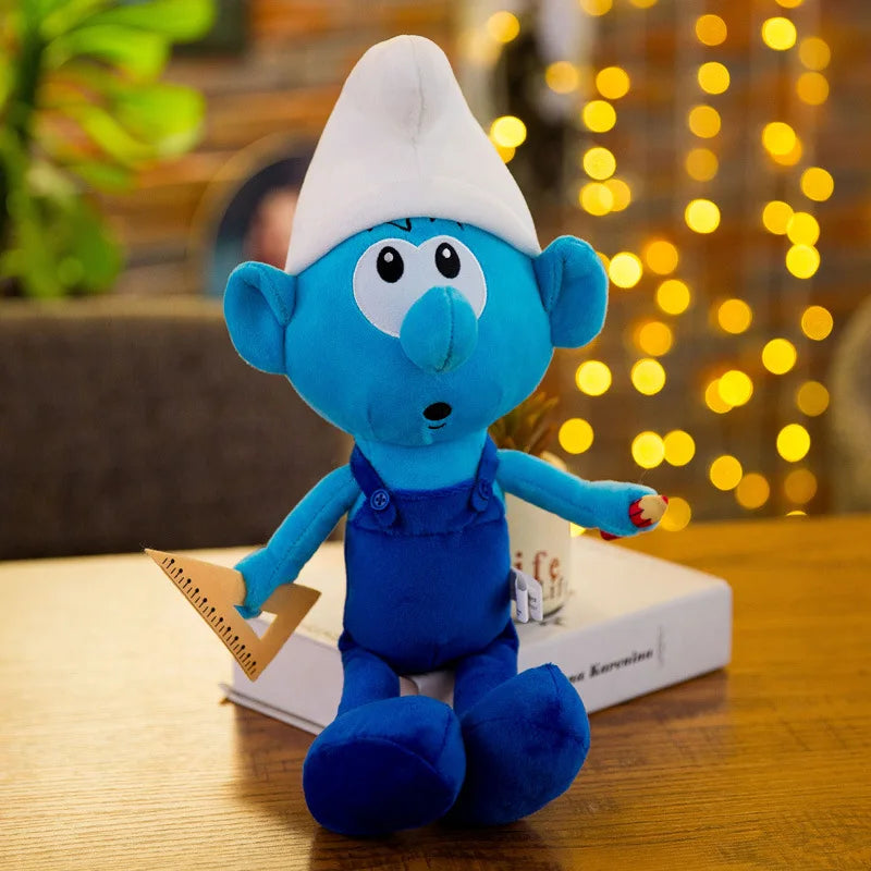2025 New 40cm Cartoon Character Creative Smurf Cute Plush Toy Kawaii Doll Children’s Soothing