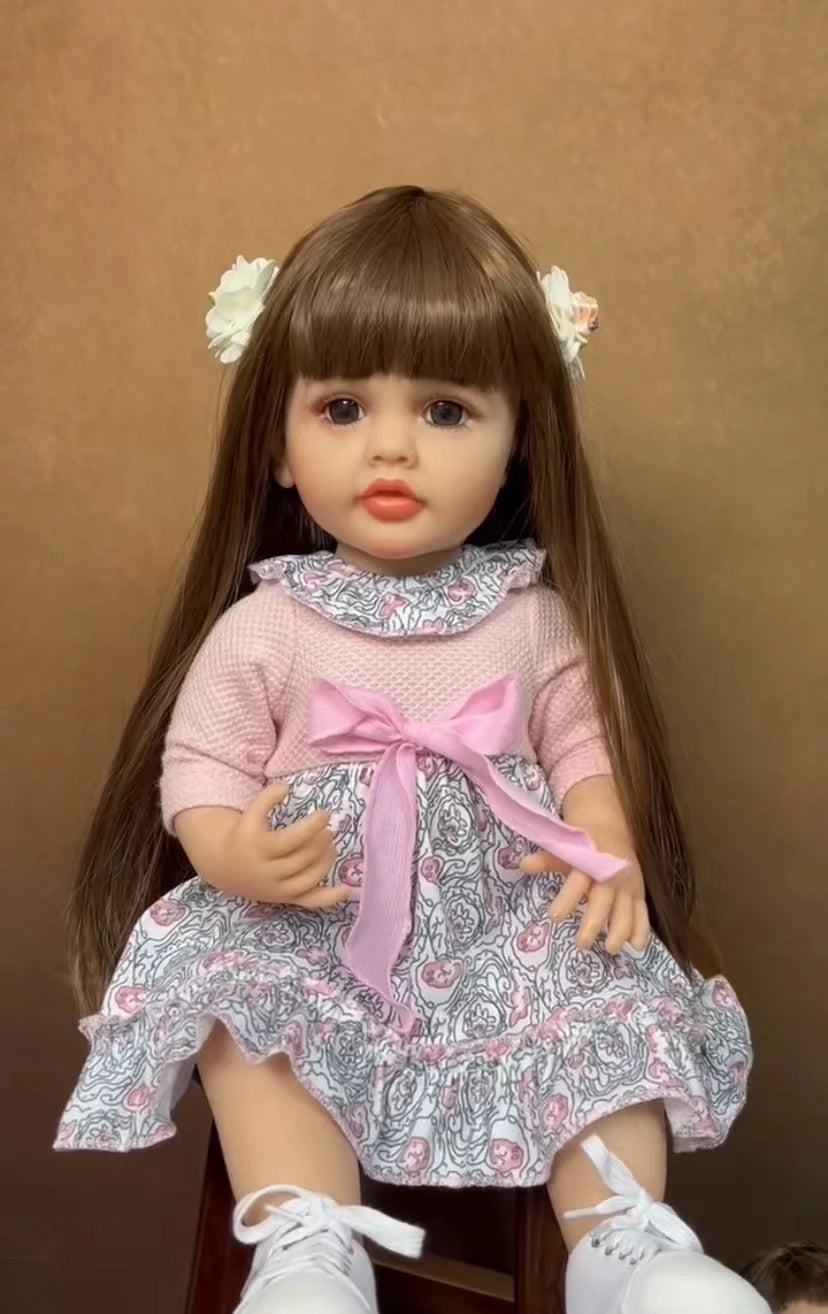 Lifelike Reborn Dolls Realistic Full Silicone Baby Bebe Vinyl 50CM Newborn Girl Doll Princess Toddler Toy
