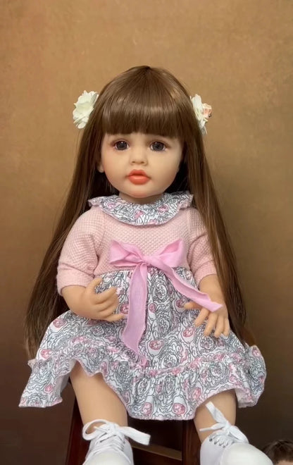 Lifelike Reborn Dolls Realistic Full Silicone Baby Bebe Vinyl 50CM Newborn Girl Doll Princess Toddler Toy