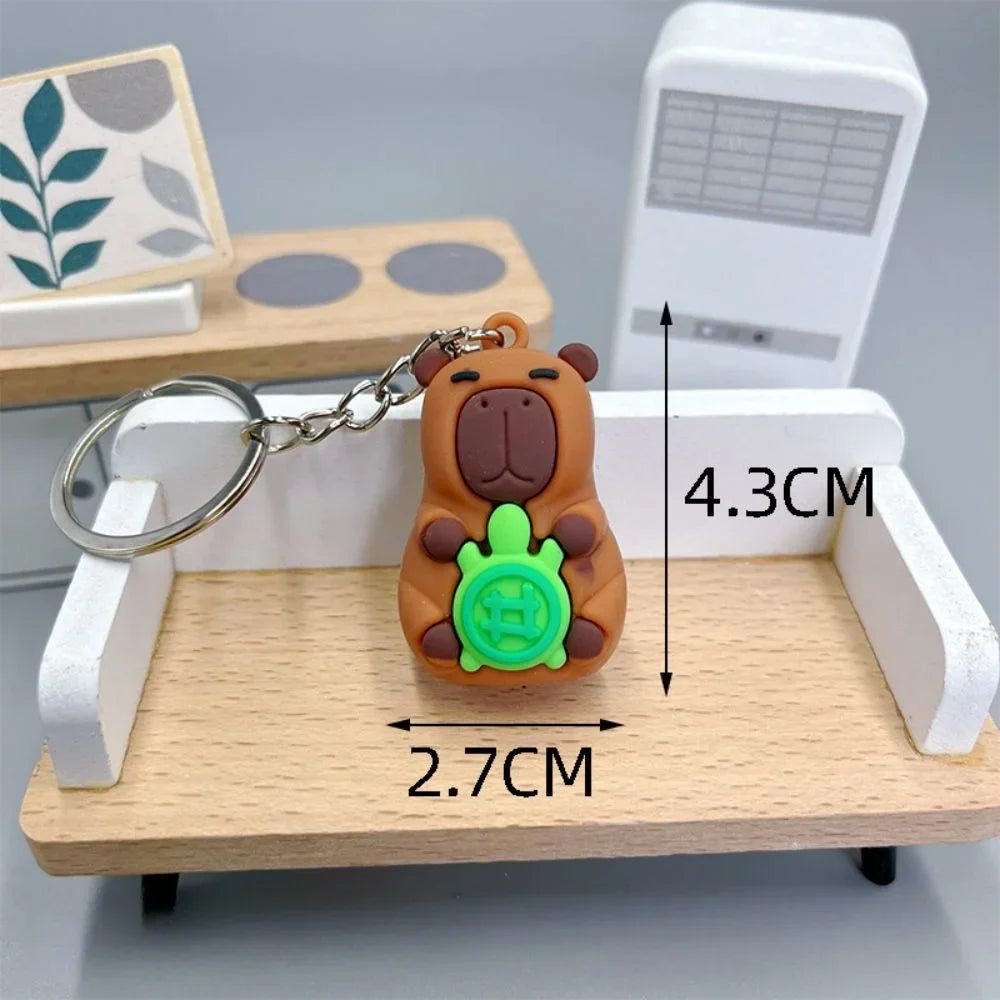Creative Cute Capybara Keychains For Car Keychain Anime Cartoon Capibala Pendant  Women Doll
