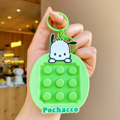 Cartoon Sanrio Knead Happy Keychain Kulomi Kt Cat Pendant Decompression Toy Backpack Hanging