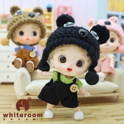 10cm BJD Mini Dolls For Girls Cute Bag Key Pendant Accessories Body Bjd Doll Clothes Toys