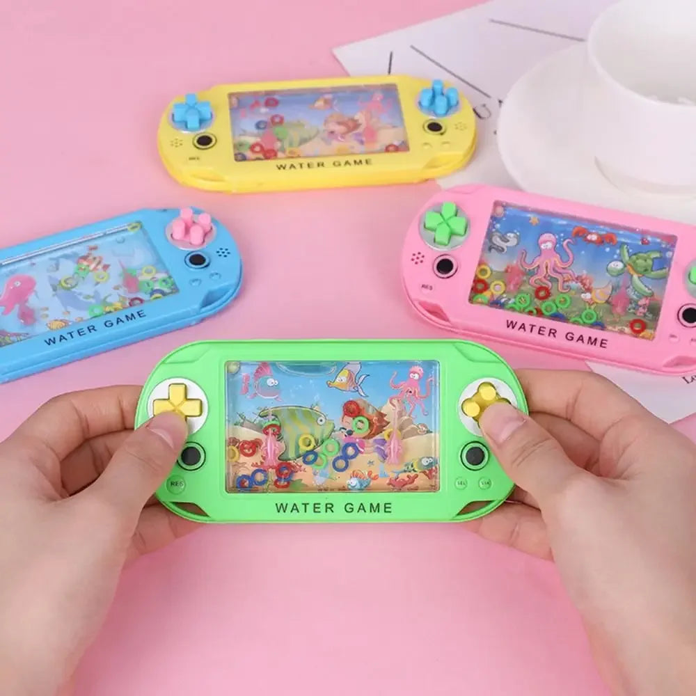 Retro Water Ring Game Machine Child Handheld Game Machine Water Circle Ring Toss Squeeze