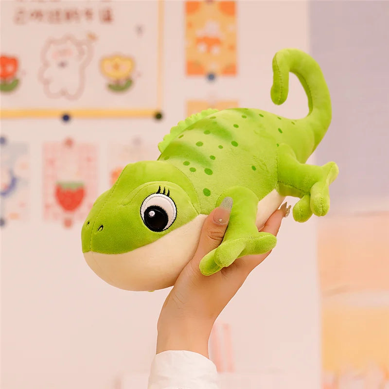 1PC 30cm Cartoon Real Like Lizard And Chameleon Plush Toys Creative Simulation Animal Reptile