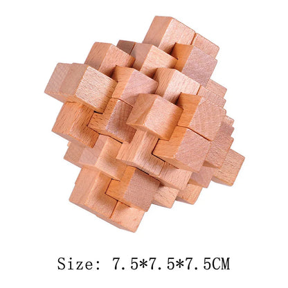 Wooden Brain Teaser Lu Ban Puzzle 3D Unlock Intelligence Games For Adults And Children