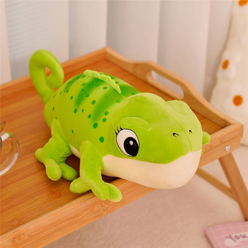 1PC 30cm Cartoon Real Like Lizard And Chameleon Plush Toys Creative Simulation Animal Reptile