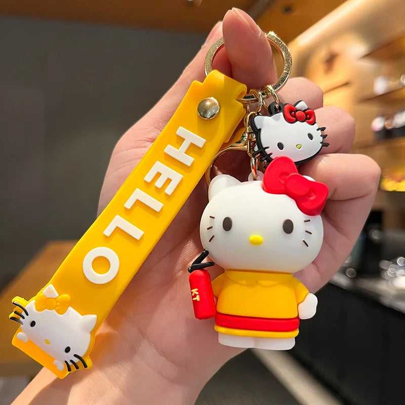 Anime Cartoon Sanrio Kuromi Mymelody Pendant Keychain Holder Key Chain Car Keyring