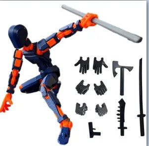 DIY Multi-Jointed Movable Shapeshift Robot Ornaments 3D Printed Mannequin Lucky Character