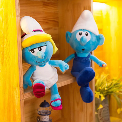 2025 New 40cm Cartoon Character Creative Smurf Cute Plush Toy Kawaii Doll Children’s Soothing