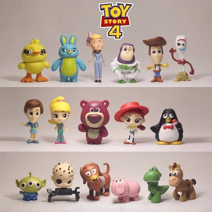 17Pcs/7PcS/set Toy Story 4 Action Figure toys Woody Jessie Buzz Lightyear Forky Pig Bear Figura Model