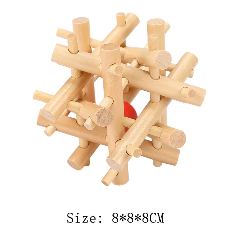 Wooden Brain Teaser Lu Ban Puzzle 3D Unlock Intelligence Games For Adults And Children