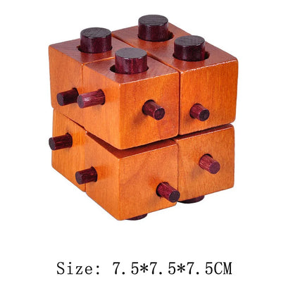 Wooden Brain Teaser Lu Ban Puzzle 3D Unlock Intelligence Games For Adults And Children