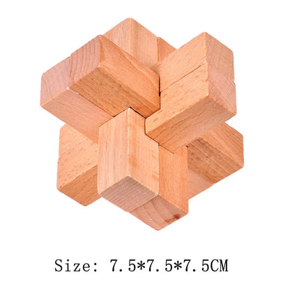 Wooden Brain Teaser Lu Ban Puzzle 3D Unlock Intelligence Games For Adults And Children