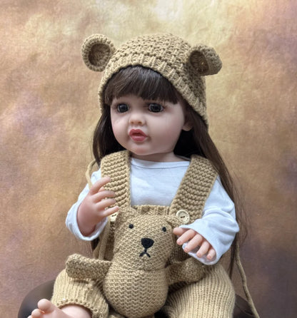 Lifelike Reborn Dolls Realistic Full Silicone Baby Bebe Vinyl 50CM Newborn Girl Doll Princess Toddler Toy
