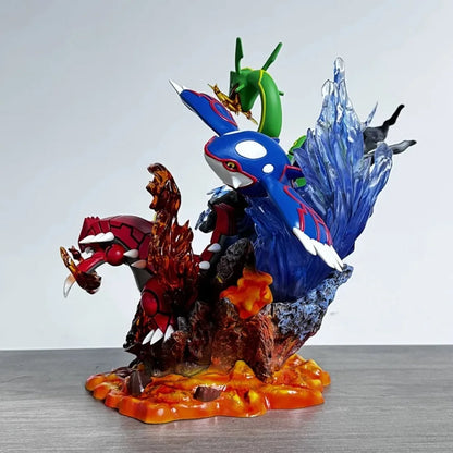 35cm/13.78in Pokemon Anime Figure Groudon Kyogre Rayquaza Action Figures Pvc Collection Model