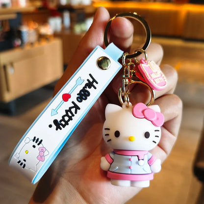 Anime Cartoon Sanrio Kuromi Mymelody Pendant Keychain Holder Key Chain Car Keyring