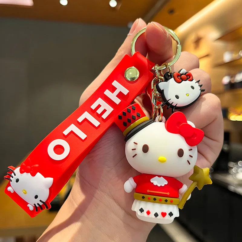 Anime Cartoon Sanrio Kuromi Mymelody Pendant Keychain Holder Key Chain Car Keyring