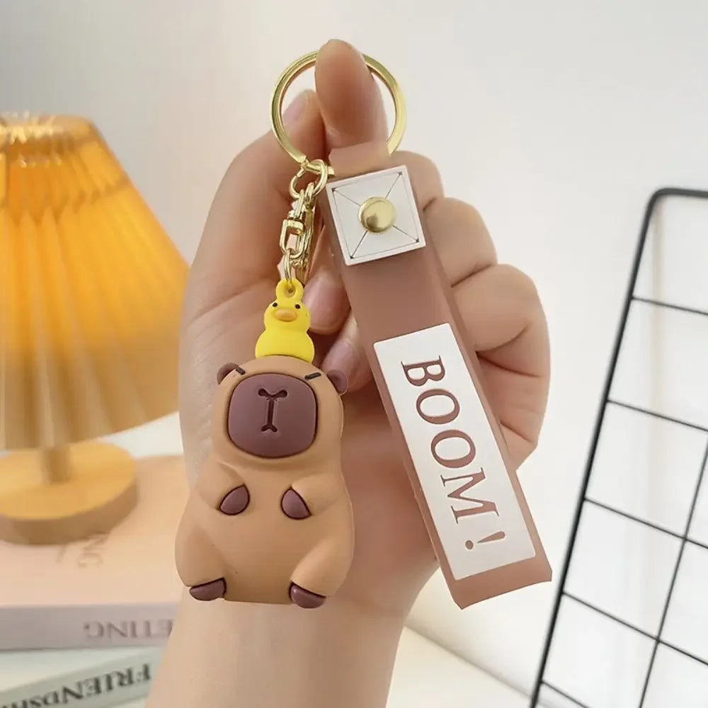 Creative Cute Capybara Keychains For Car Keychain Anime Cartoon Capibala Pendant  Women Doll