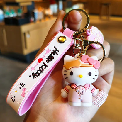 Anime Cartoon Sanrio Kuromi Mymelody Pendant Keychain Holder Key Chain Car Keyring