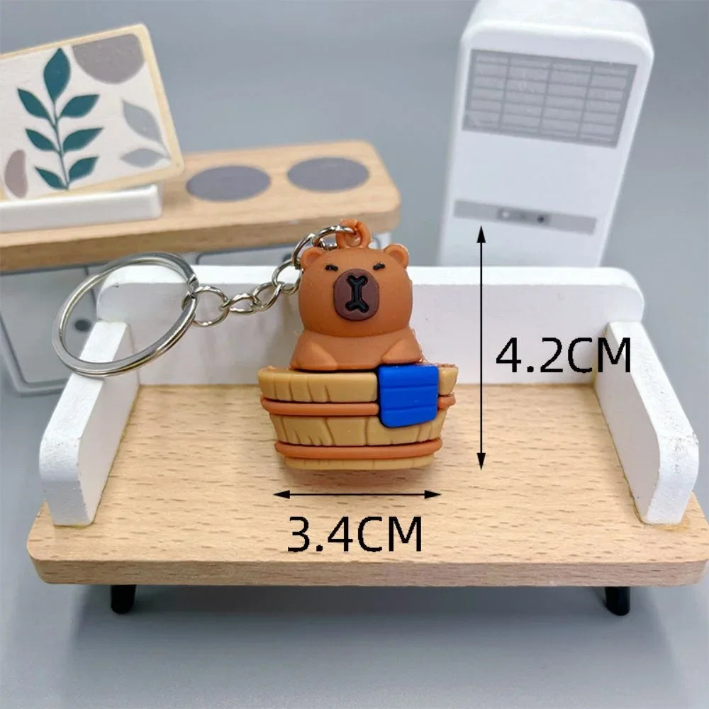 Creative Cute Capybara Keychains For Car Keychain Anime Cartoon Capibala Pendant  Women Doll