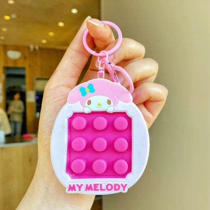 Cartoon Sanrio Knead Happy Keychain Kulomi Kt Cat Pendant Decompression Toy Backpack Hanging