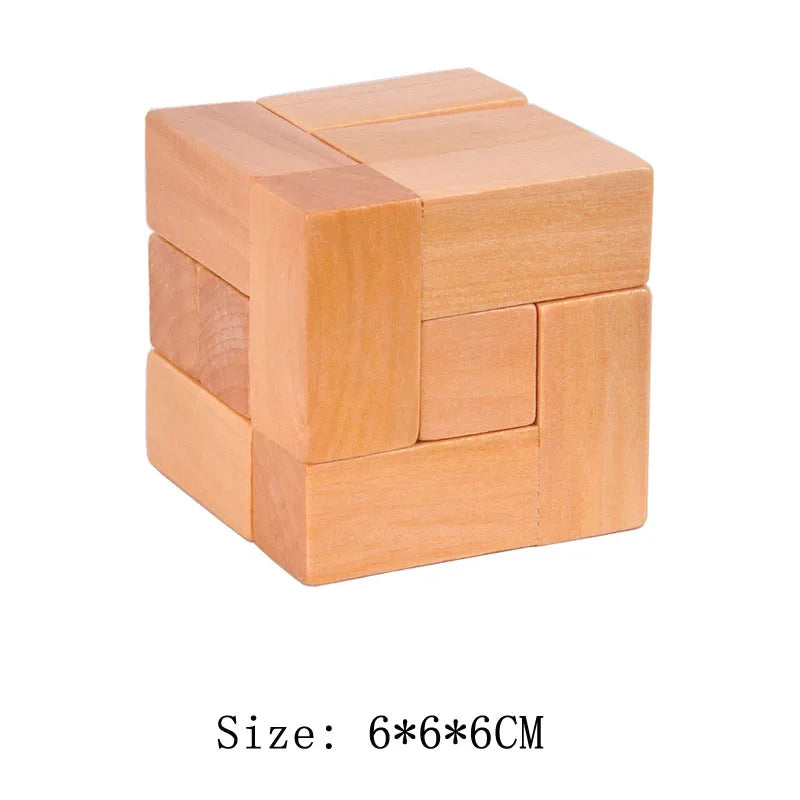 Wooden Brain Teaser Lu Ban Puzzle 3D Unlock Intelligence Games For Adults And Children