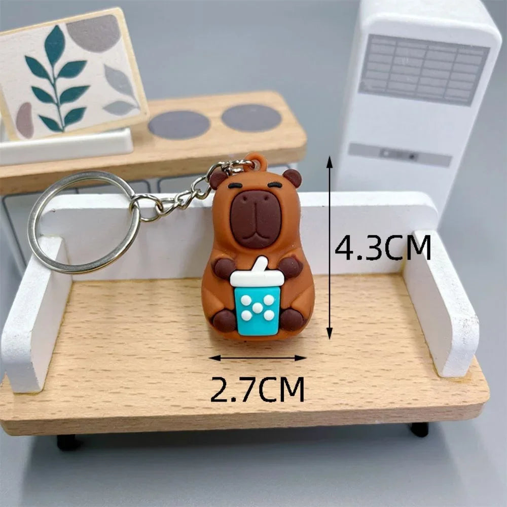 Creative Cute Capybara Keychains For Car Keychain Anime Cartoon Capibala Pendant  Women Doll