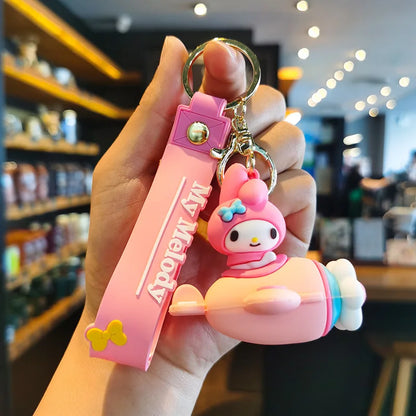 Anime Cartoon Sanrio Kuromi Mymelody Pendant Keychain Holder Key Chain Car Keyring