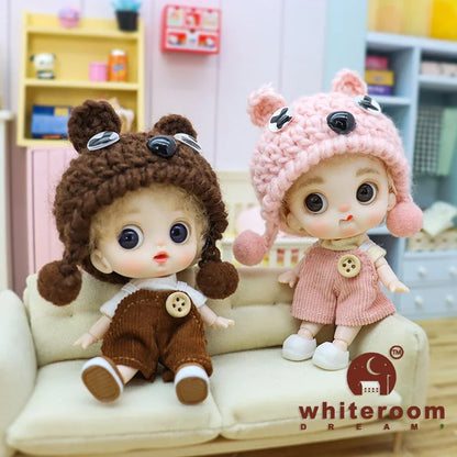10cm BJD Mini Dolls For Girls Cute Bag Key Pendant Accessories Body Bjd Doll Clothes Toys