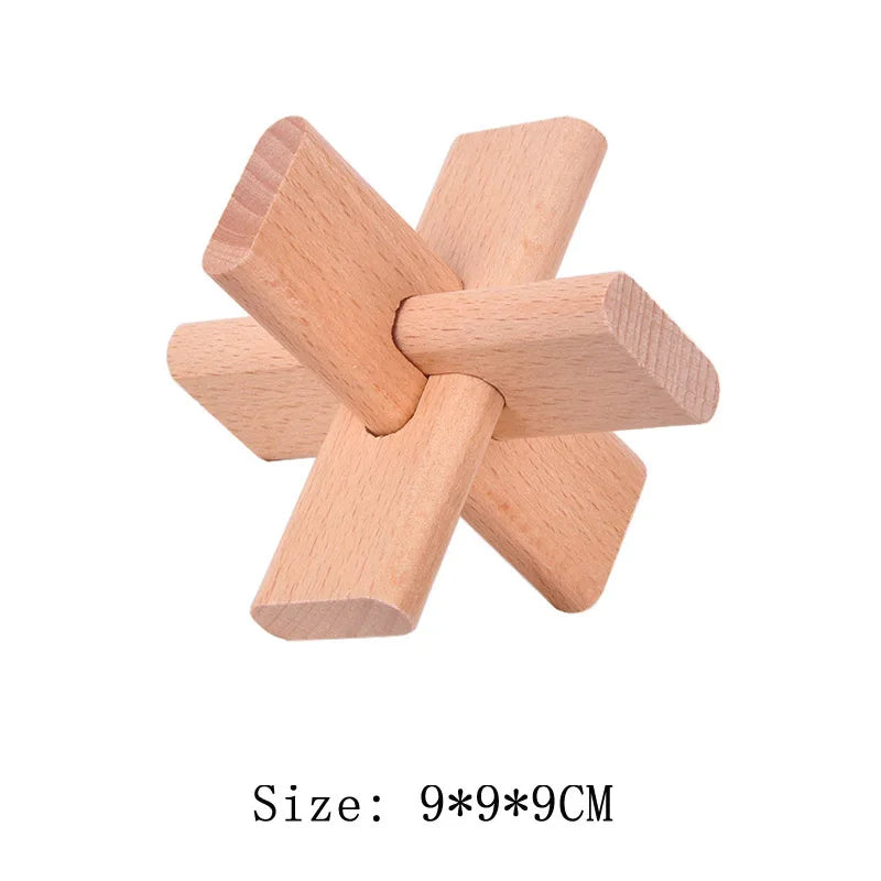 Wooden Brain Teaser Lu Ban Puzzle 3D Unlock Intelligence Games For Adults And Children