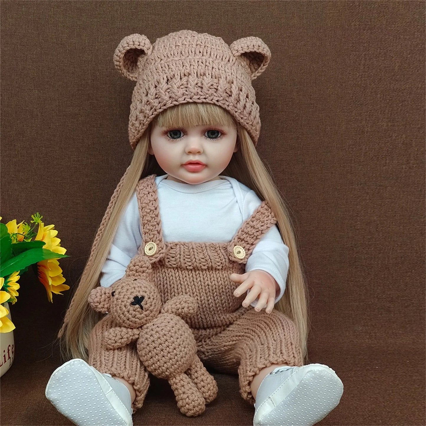 Lifelike Reborn Dolls Realistic Full Silicone Baby Bebe Vinyl 50CM Newborn Girl Doll Princess Toddler Toy