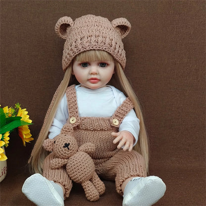 Lifelike Reborn Dolls Realistic Full Silicone Baby Bebe Vinyl 50CM Newborn Girl Doll Princess Toddler Toy